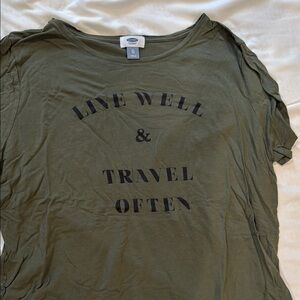 Olive Green Graphic Tee